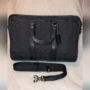 Coach Embassy Briefcase Business Bag F70759 Black VGUC